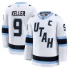 Miesten Pelipaita Utah Hockey Club Fanatics Premium Clayton Keller Vieras Valkoinen